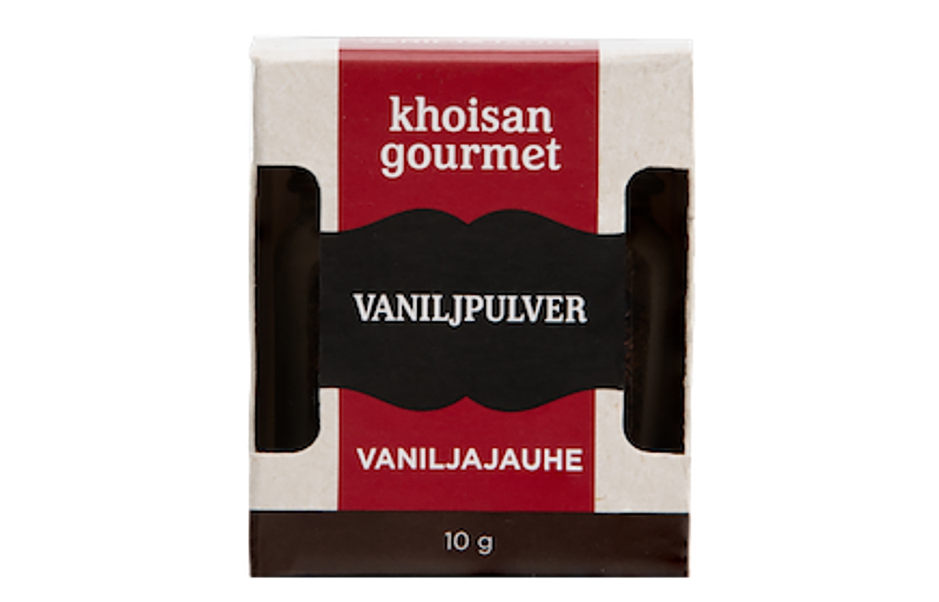 Khoisan Gourmet Vaniljpulver, bäst före 31 augusti 2028, återkallas. Pressbild. Foto: