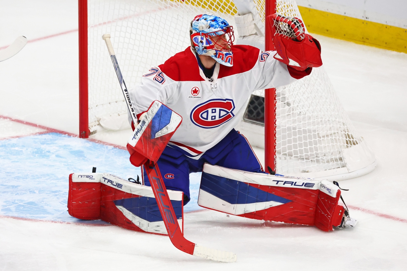 Montreals målvakt Jakub Dobes hade en bra kväll. Foto: Jeffrey T. Barnes/AP/TT