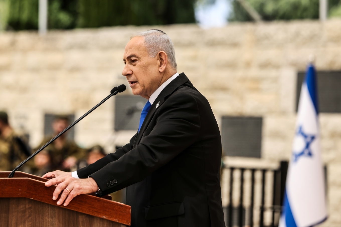 Israels premiärminister Benjamin Netanyahu, på bild från i april. Foto: Ilia Yefimovich/AP/TT