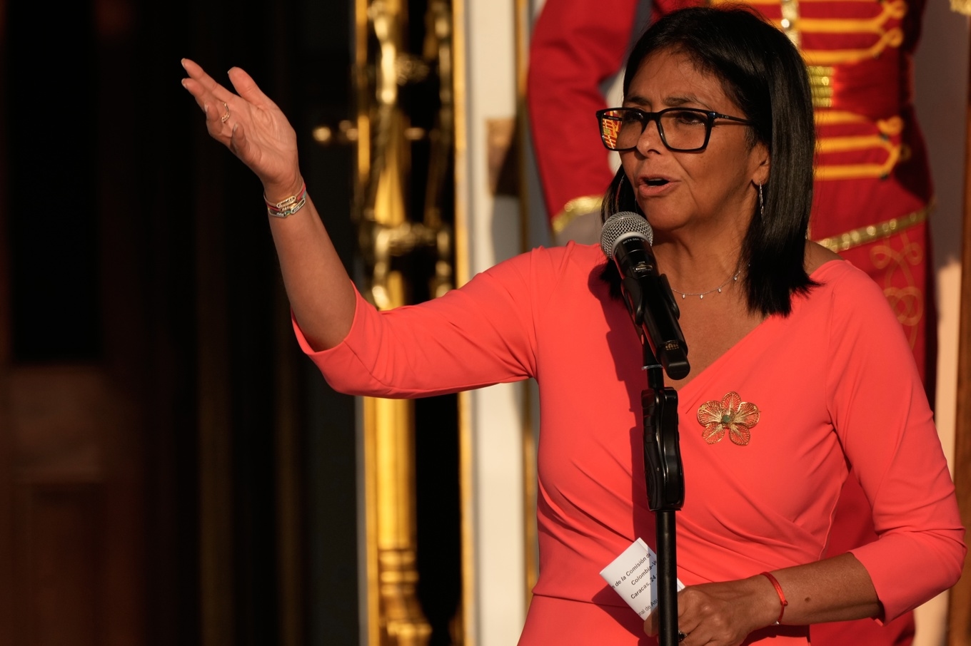 Venezuelas interimspresident Delcy Rodríguez i april. Foto: Ariana Cubillos/AP/TT