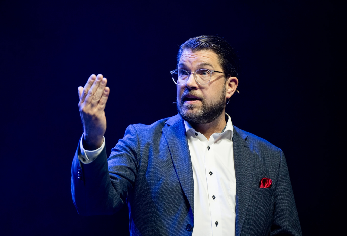 Sverigedemokraternas partiledare Jimmie Åkesson, på bild från tidigare i veckan. Foto: Christine Olsson/TT