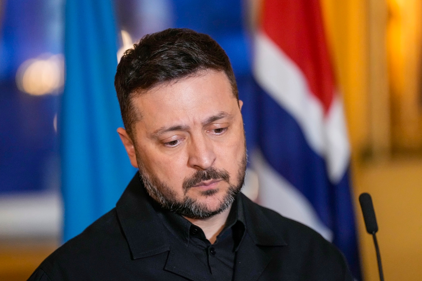 Ukrainas president Volodymyr Zelenskyj i Oslo förra veckan. Foto: Cornelius Poppe/NTB/TT
