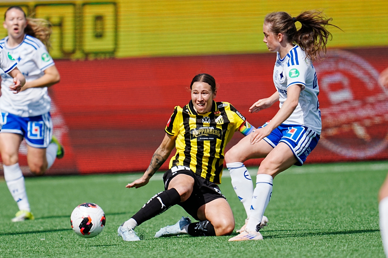 Häckens Tabitha Tindell blev en av målskyttarna mot IFK Norrköping. Foto: Björn Larsson Rosvall/TT
