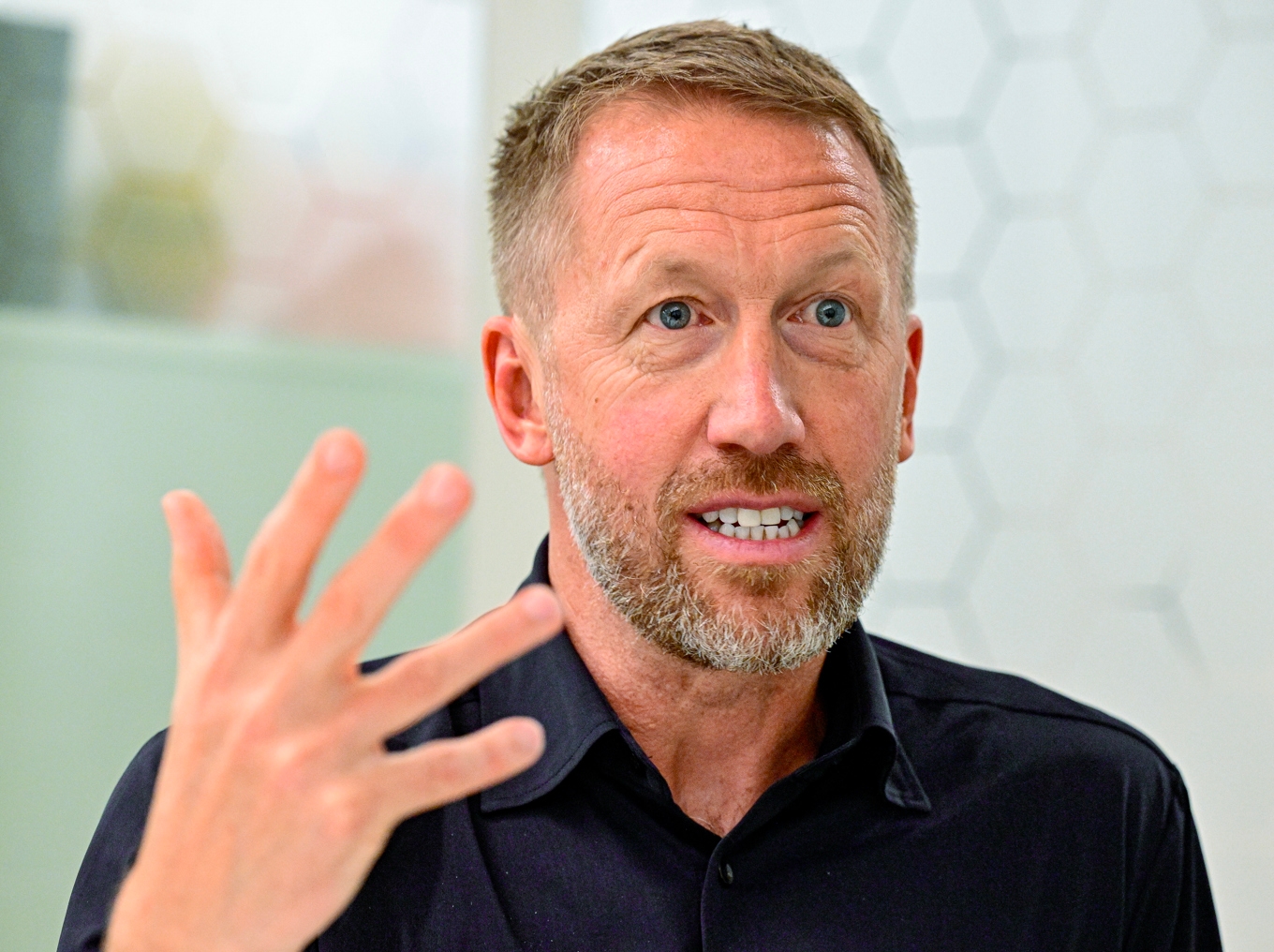 Graham Potter, fotbollslandslagets förbundskapten. Foto: Jonas Ekströmer/TT