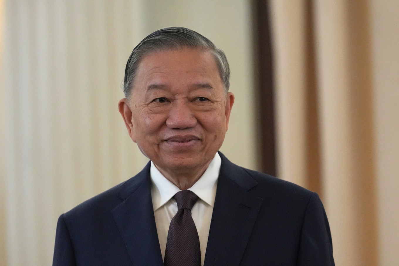 Vietnams president To Lam på en presskonferens i Bangkok i torsdags. Foto: Sakchai Lalit /AP/TT