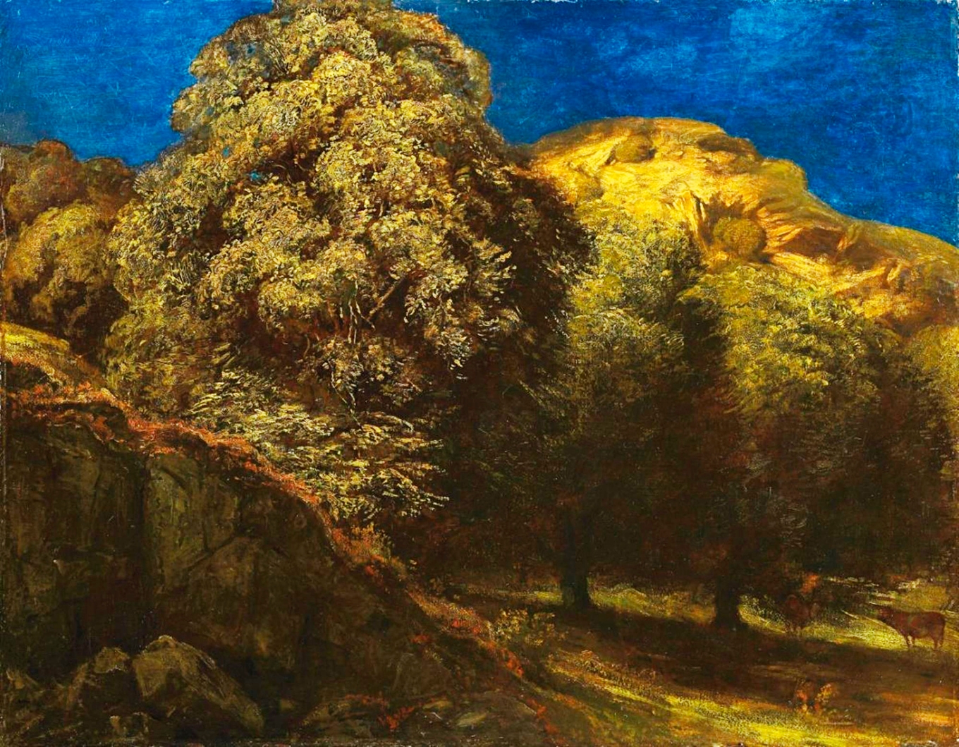 Själva naturen blir hotfull när rädslan tagit över. Målning av Hans Thoma (1839–1924). Foto: Wikimedia Commons