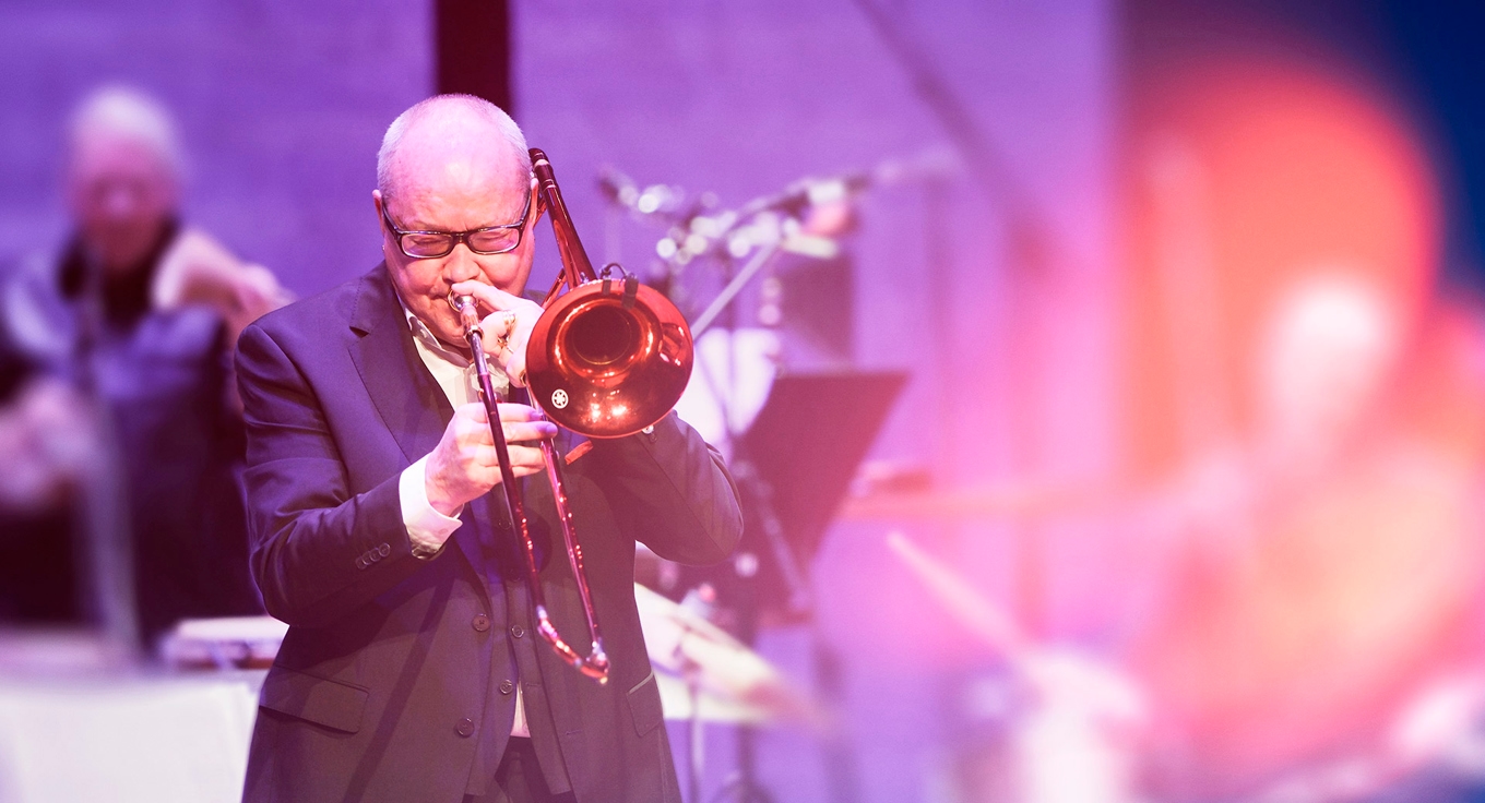 Nils Landgren började spela trummor vid sex års ålder men övergick så småningom till trombon.
Foto: Sveriges Radio