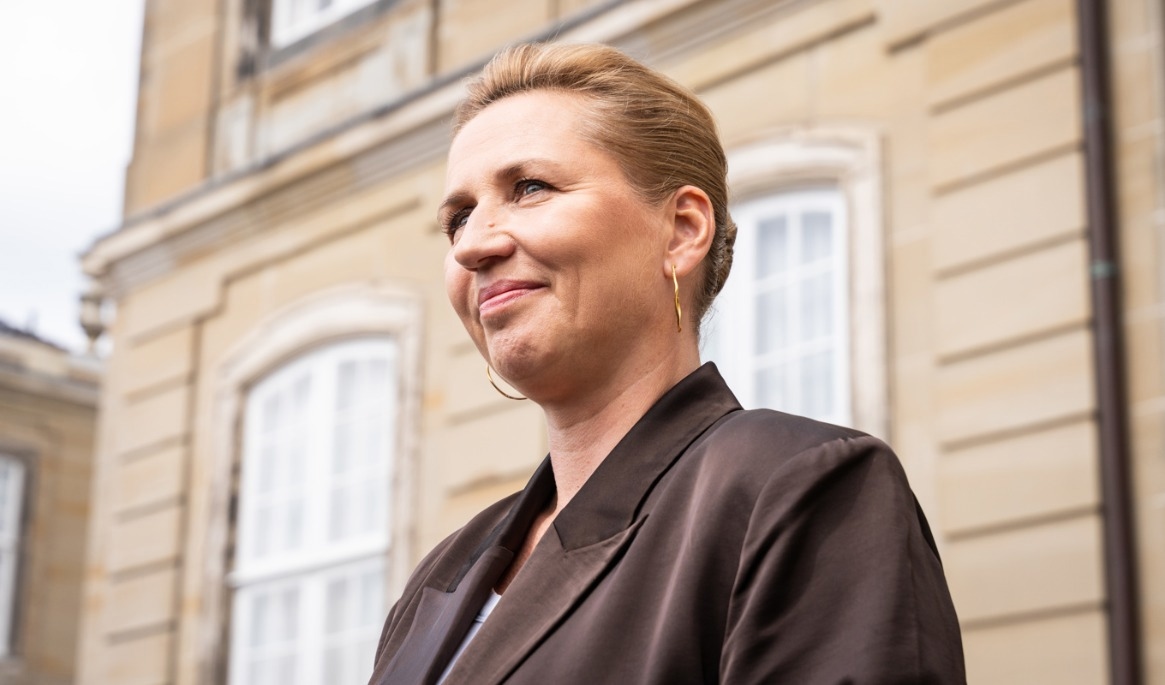 Statsminister Mette Frederiksen (S) under förhandlingarna. Foto: Emil Nicolai Helms/Ritzau/TT