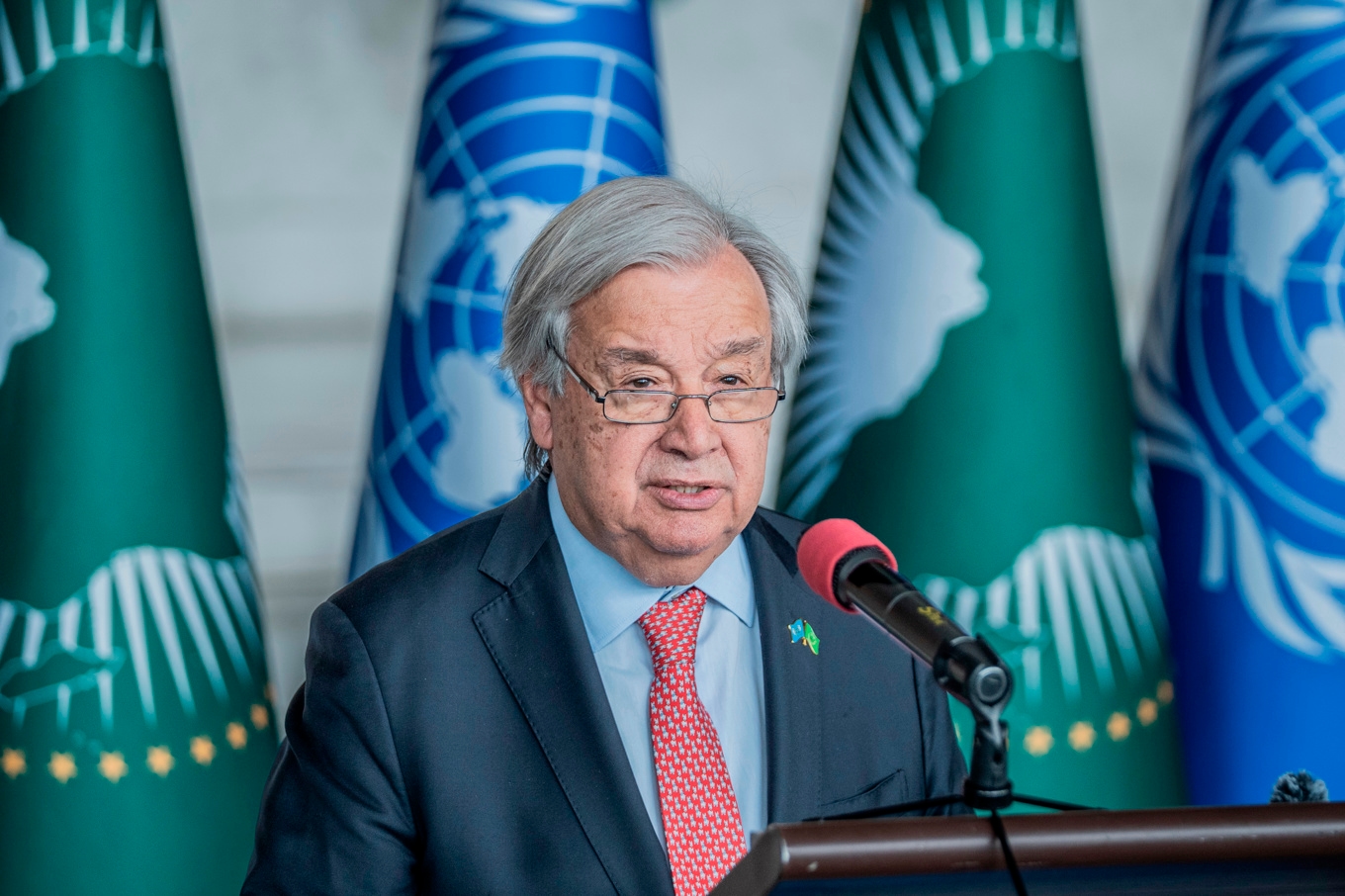 FN:s generalsekreterare António Guterres tidigare i maj. Foto: Amanuel Sileshi/AP/TT