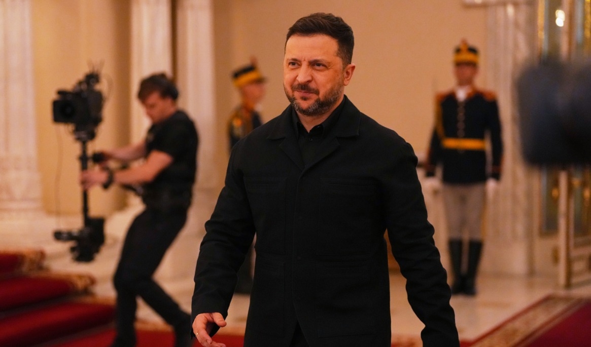 President Volodymyr Zelenskyj på bild från i maj. Foto: Vadim Ghirda /AP/TT