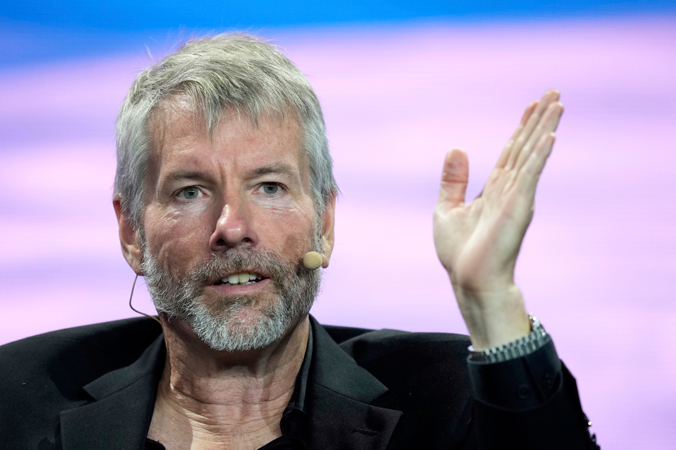 Miljardären Michael Saylor skapade ett tryck nedåt på krypto efter att ha sålt en andel av sitt bitcoininnehav. Arkivbild Foto: Rebecca Blackwell AP/TT