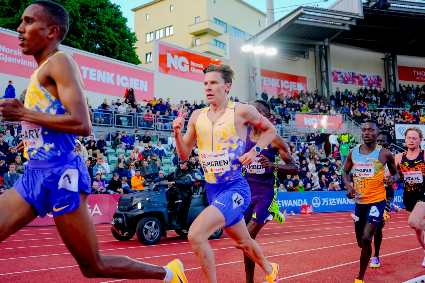 Andreas Almgren besegrades endast av Addisu Yihune och Birhanu Balew i Oslo. Foto: Beate Oma Dahle