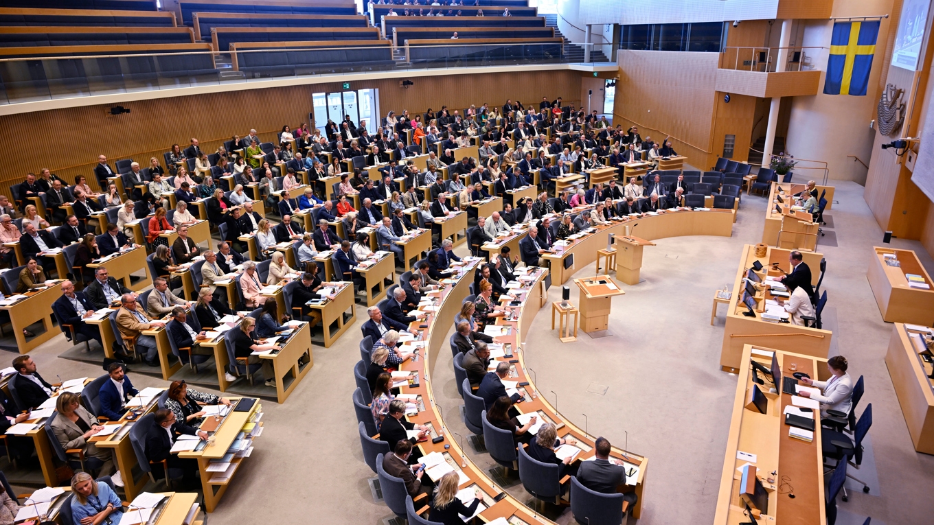 En tidigare omröstning i riksdagen. Arkivbild. Foto: Anders Wiklund/TT