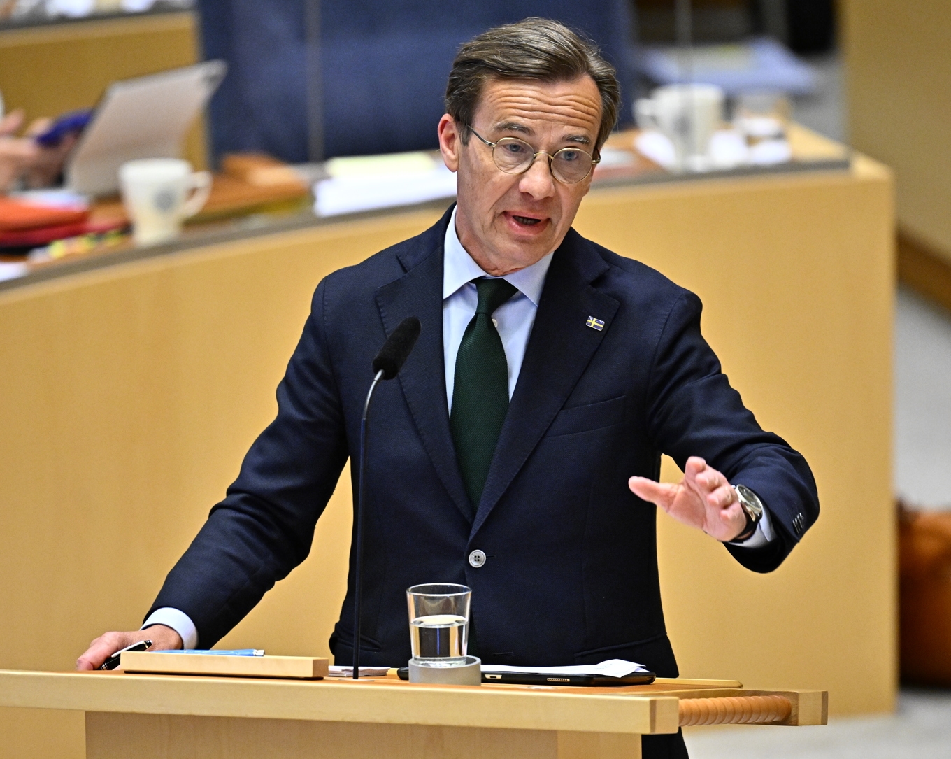 Moderaternas partiledare, statsminister Ulf Kristersson. Foto: Jonas Ekströmer/TT