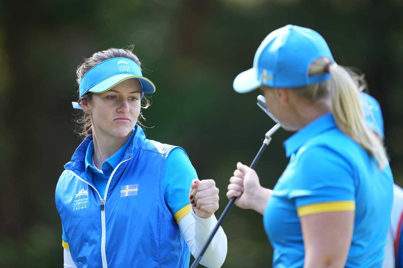 Linn Grant och Maja Stark. Arkivbild. Foto: Lee Jin-man/AP/TT