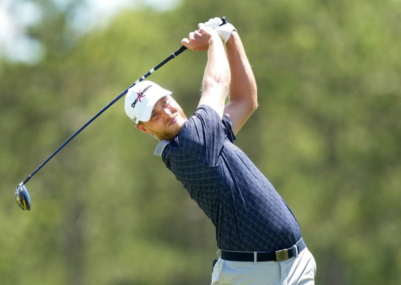 Jesper Svensson under den tredje rundan av PGA-tourtävlingen i Kanada. Foto: Nathan Denette/AP/TT