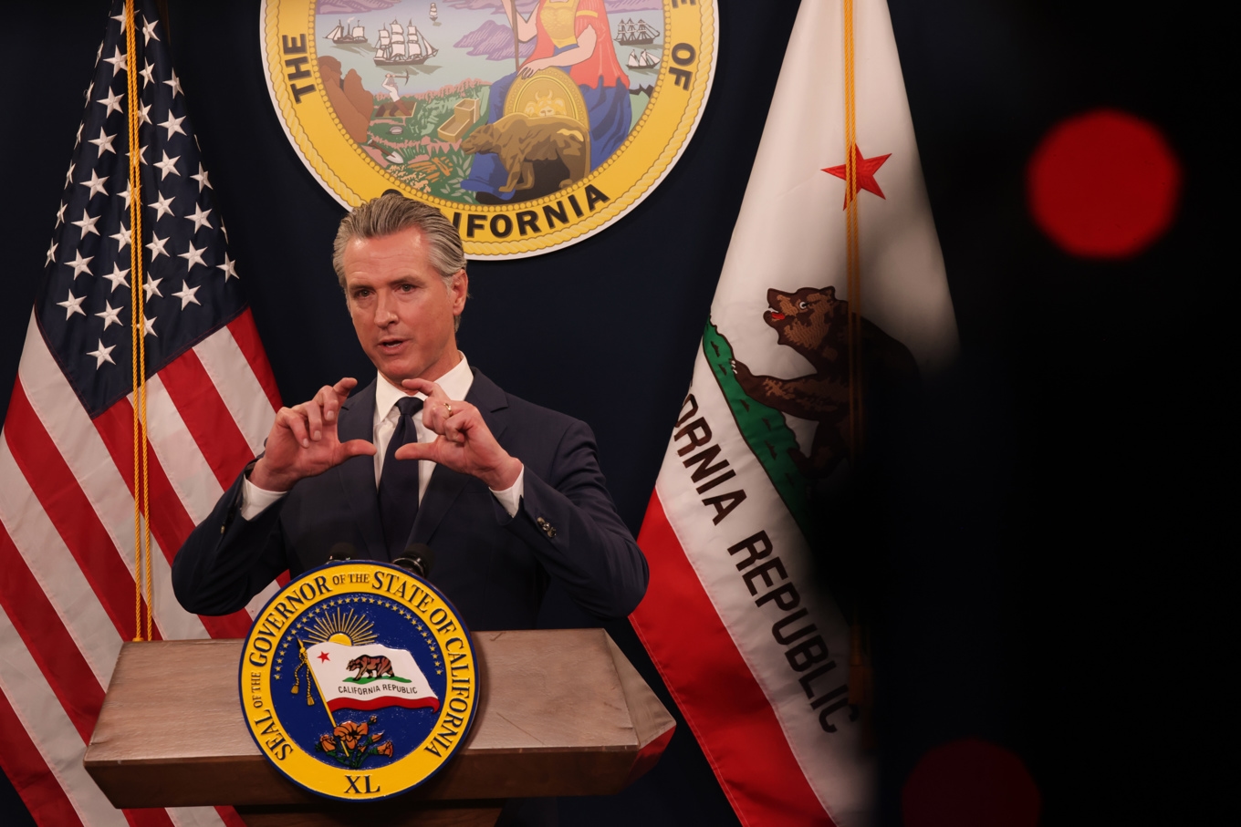Kaliforniens guvernör Gavin Newsom. Foto: Gabrielle Lurie /San Francisco via AP/TT