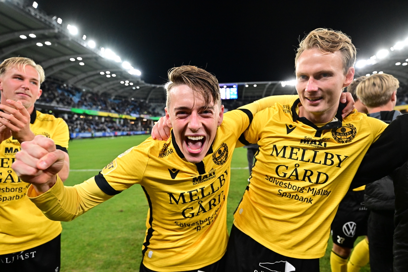 Fjolårets SM-guldvinnare Mjällby fick en bra lottning i Champions League-kvalet. Arkivbild. Foto: Björn Larsson Rosvall/TT