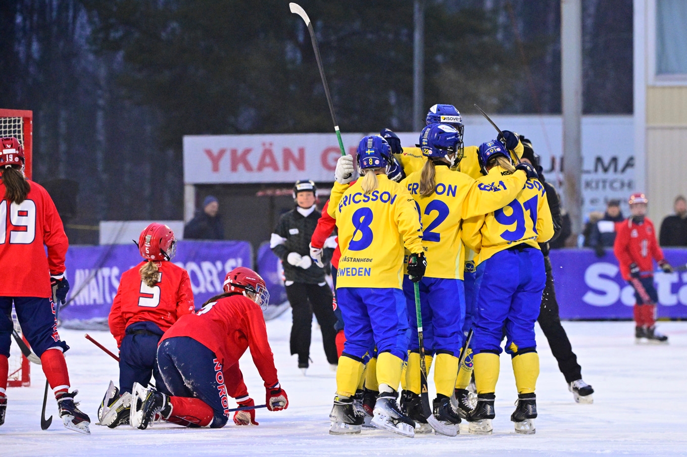 Sveriges damer i VM-finalen mot Norge 2026. Arkivbild. Foto: Jonas Ekströmer/TT