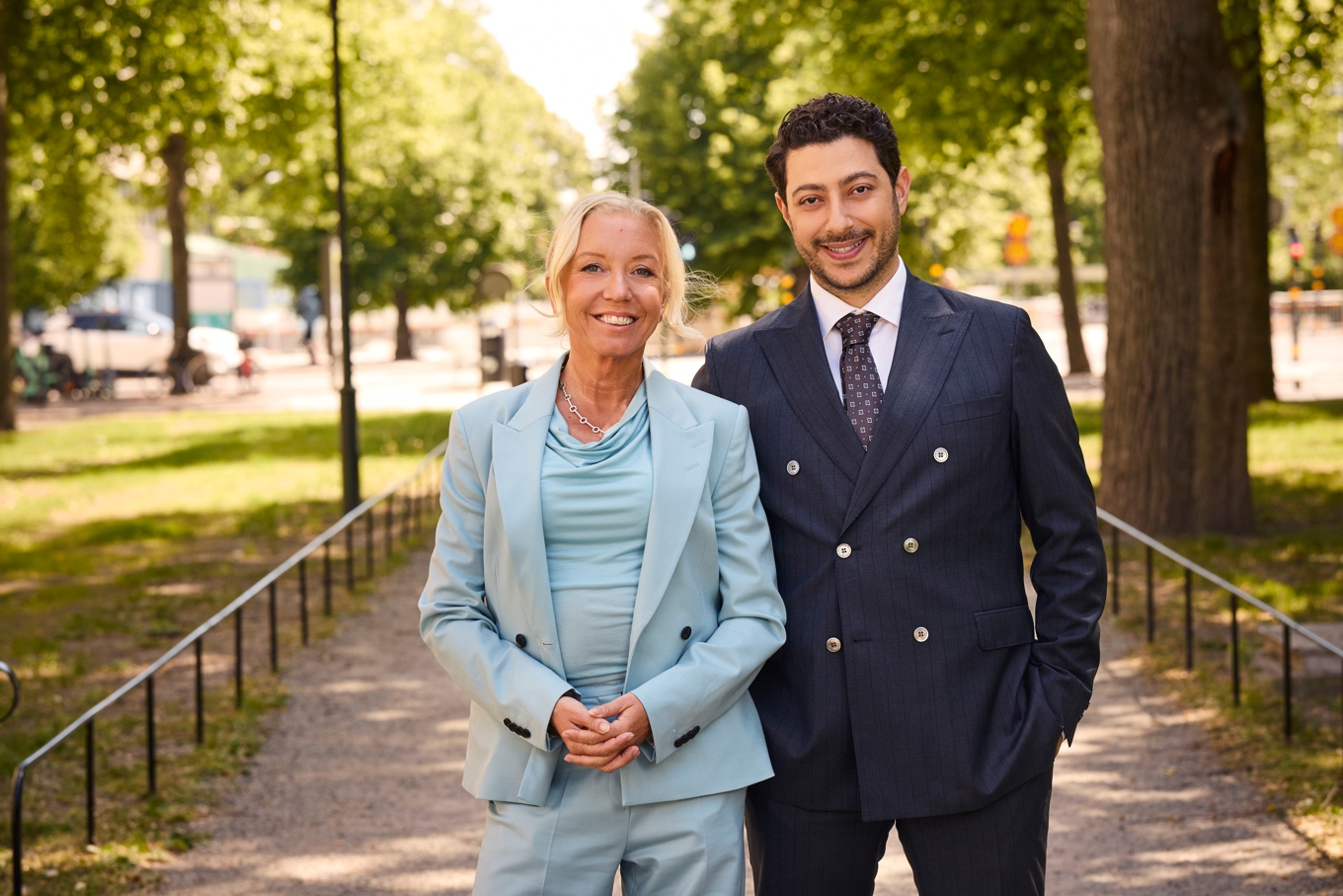 Elisabeth Marmorstein och Fouad Youcefi leder slutdebatten i SVT inför riksdagsvalet 2026 som sänds från Gävle. Foto: Eva Edsjö/SVT