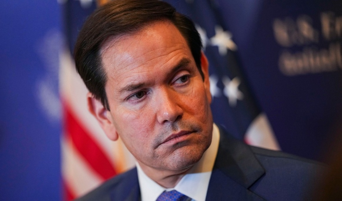 USA:s utrikesminister Marco Rubio i Bahrain på torsdagen. Foto: Eric Lee/AP/TT