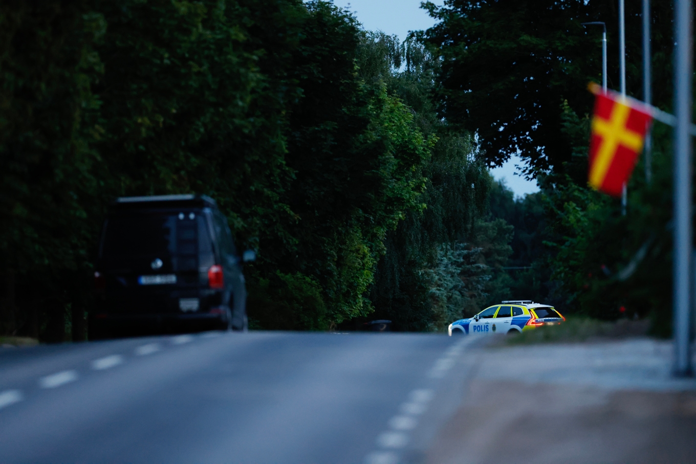 Villan har spärrats av för kriminalteknisk undersökning. Foto: Andreas Hillergren/TT