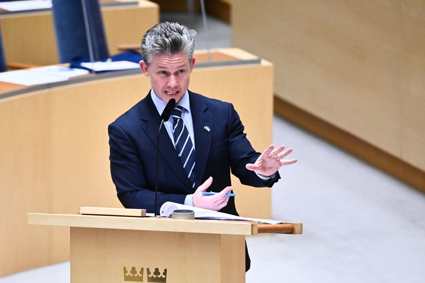 Försvarsminister Pål Jonson (M). Arkivbild. Foto: Henrik Montgomery/TT