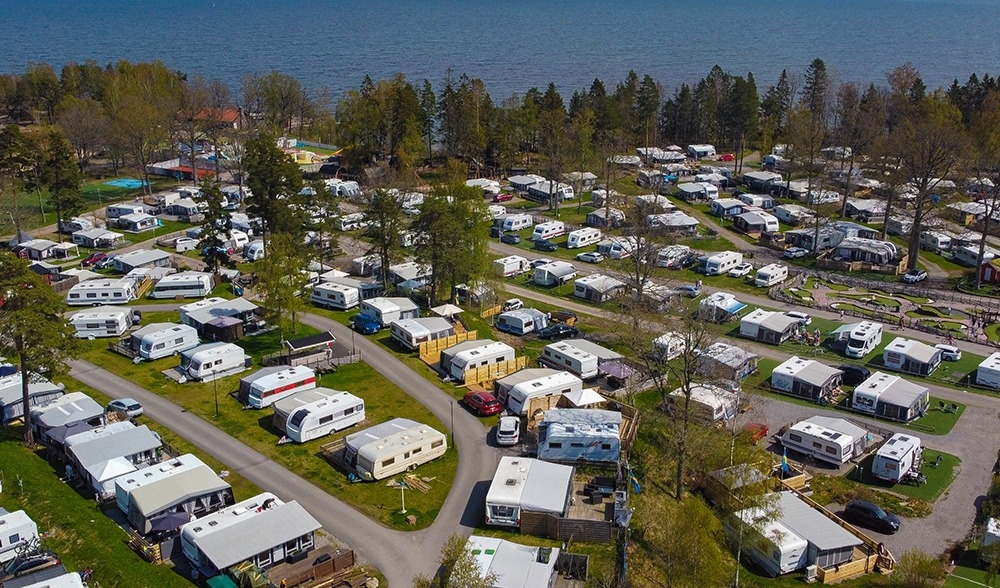 Här ser vi Ursand Resort & Camping utanför Vänersborg. Foto: Pressbild/Svensk Camping