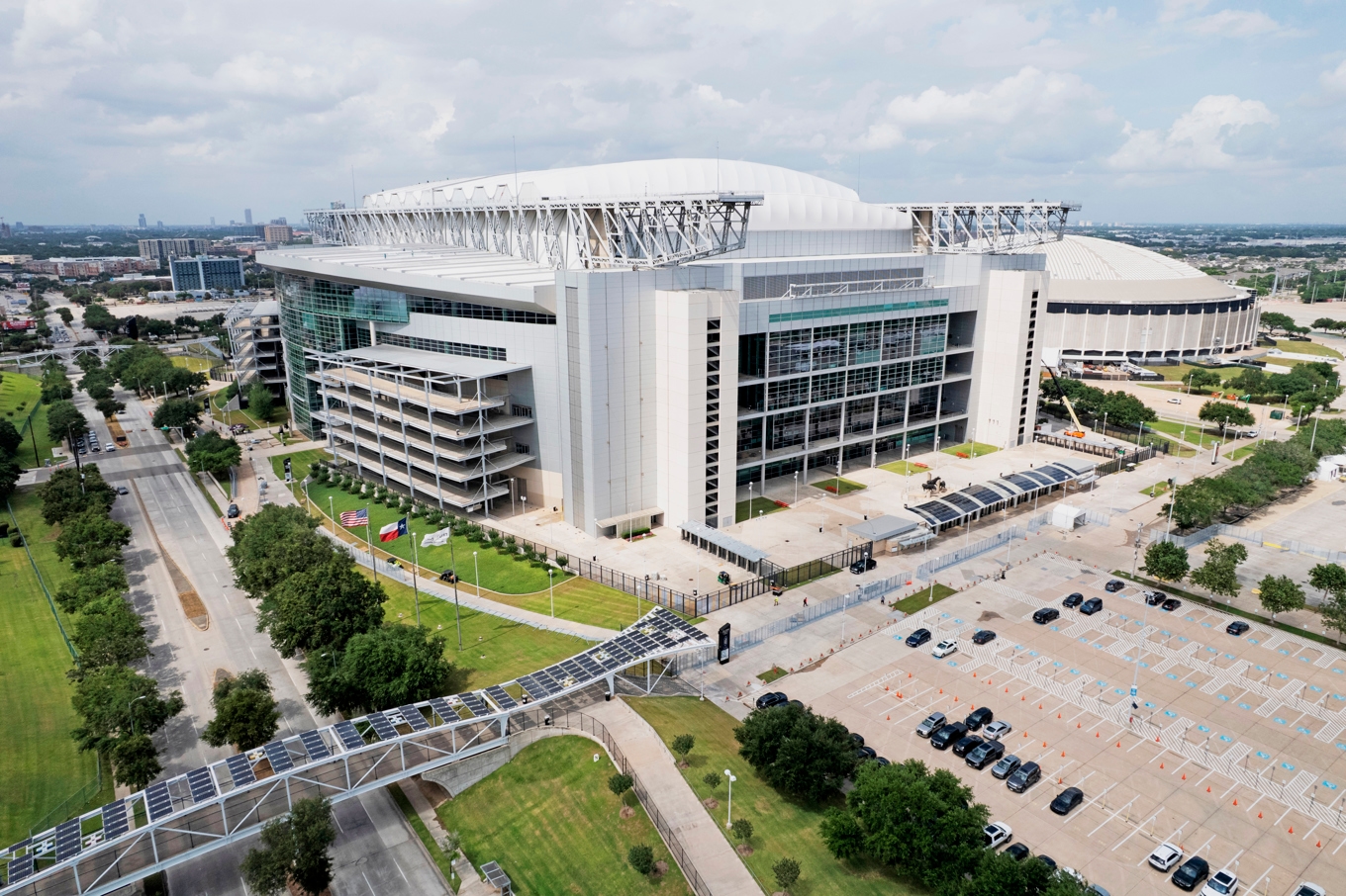 Sveriges andra match, mot Nederländerna, spelas på NRG Stadium, som under VM kommer att heta Houston Stadium. Just Houston är en plats där både värme och luftfuktighet kan få stor påverkan. Foto: Mark Felix/AFP via Getty Images