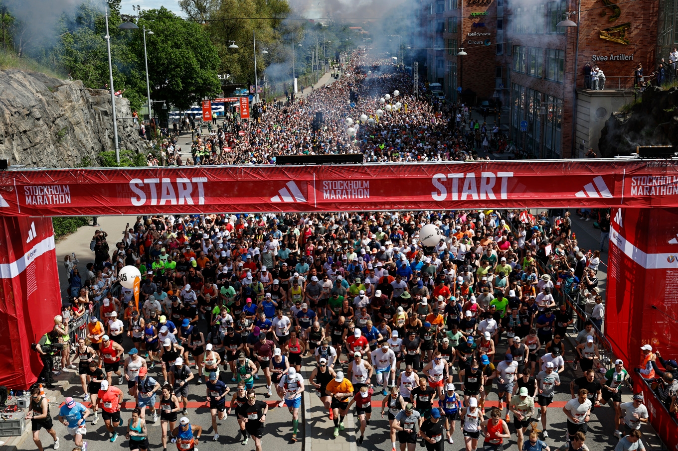 Män löper dubbelt så stor risk som kvinnor att gå in i väggen i ett maratonlopp. Arkivbild. Foto: Fredrik Persson/TT