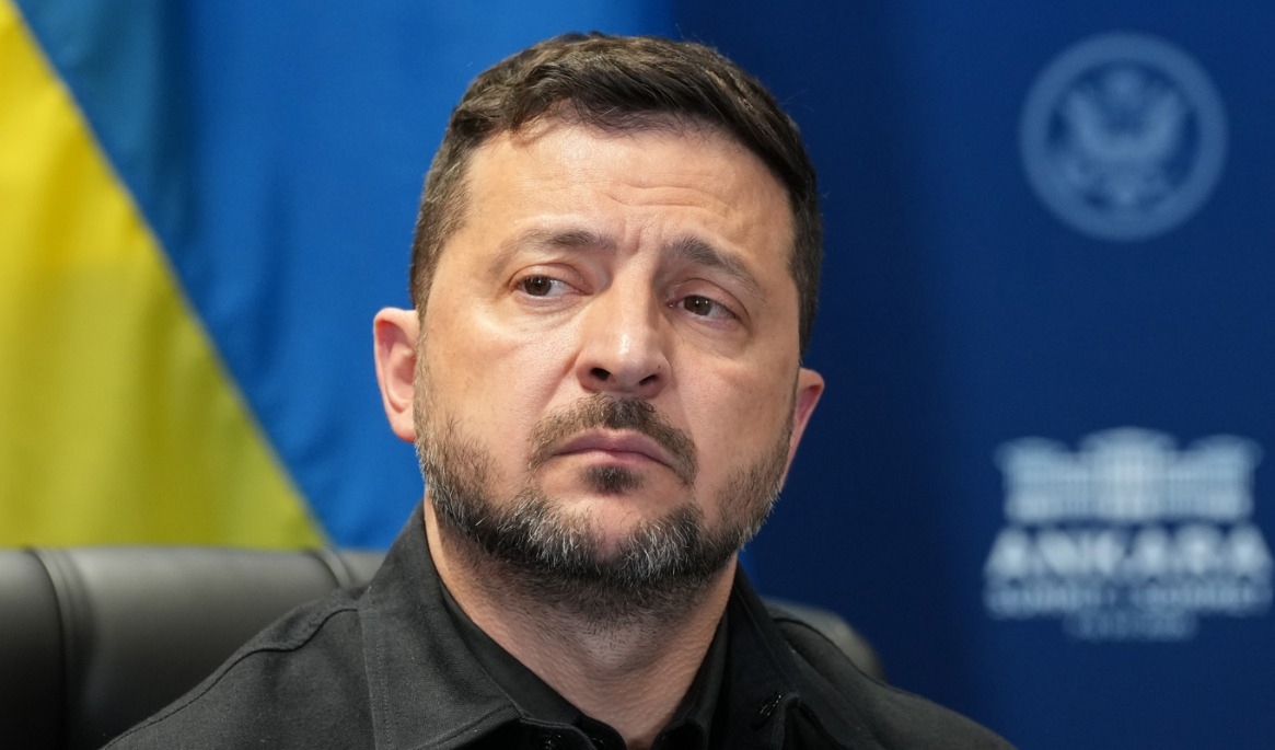 Ukrainas president Volodymyr Zelenskyj på en bild från Natomötet i onsdags. Foto: Alex Brandon /AP/TT