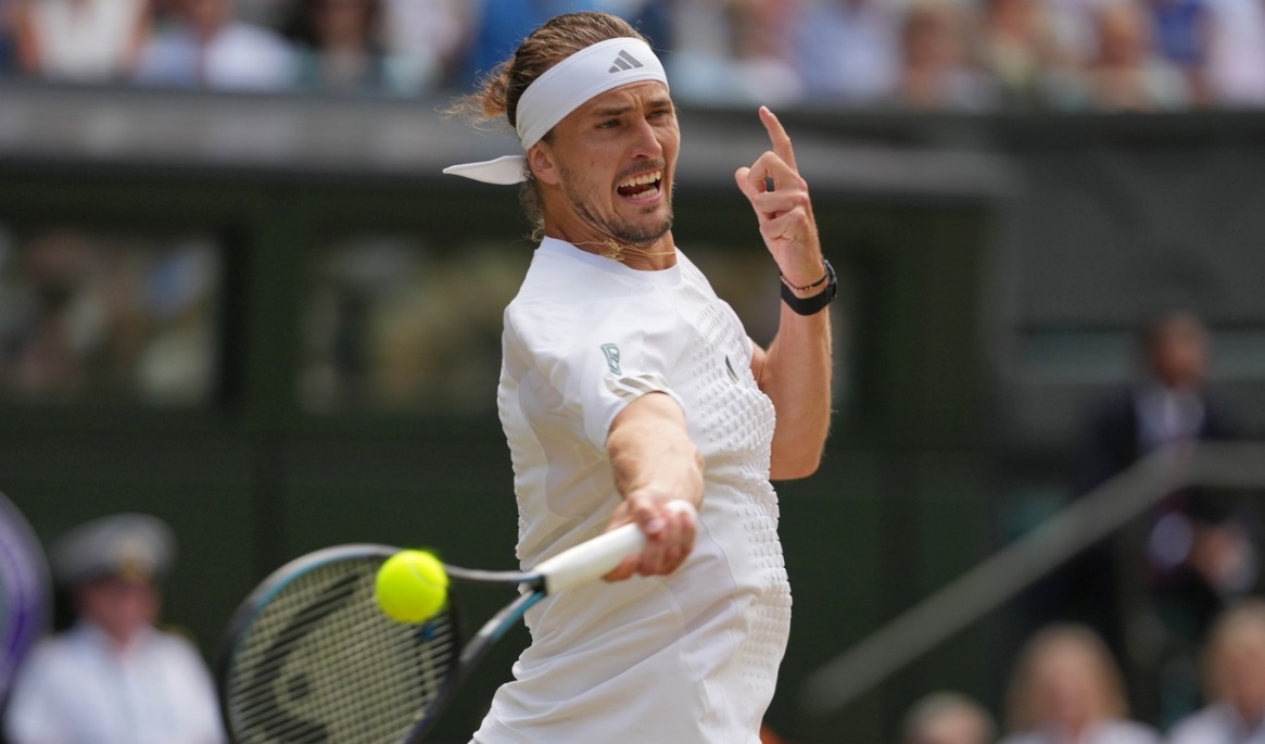 Alexander Zverev klar för final i Wimbledon. Foto: Kirsty Wigglesworth /AP/TT