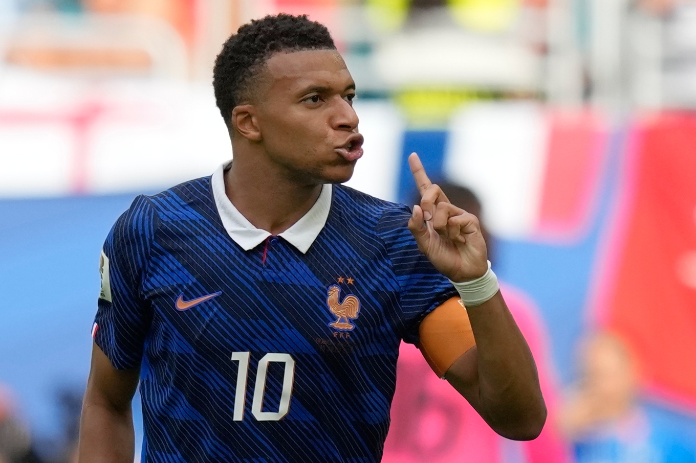 Frankrikes Kylian Mbappé har gjort flest VM-mål i historien. Foto: Rebecca Blackwell/AP/TT