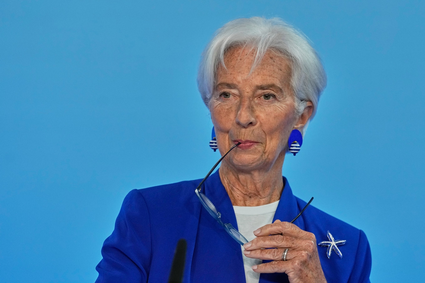 Räntebesked från ECB, med chefen Christine Lagarde. Arkivbild. Foto: Michael Probst/AP/TT
