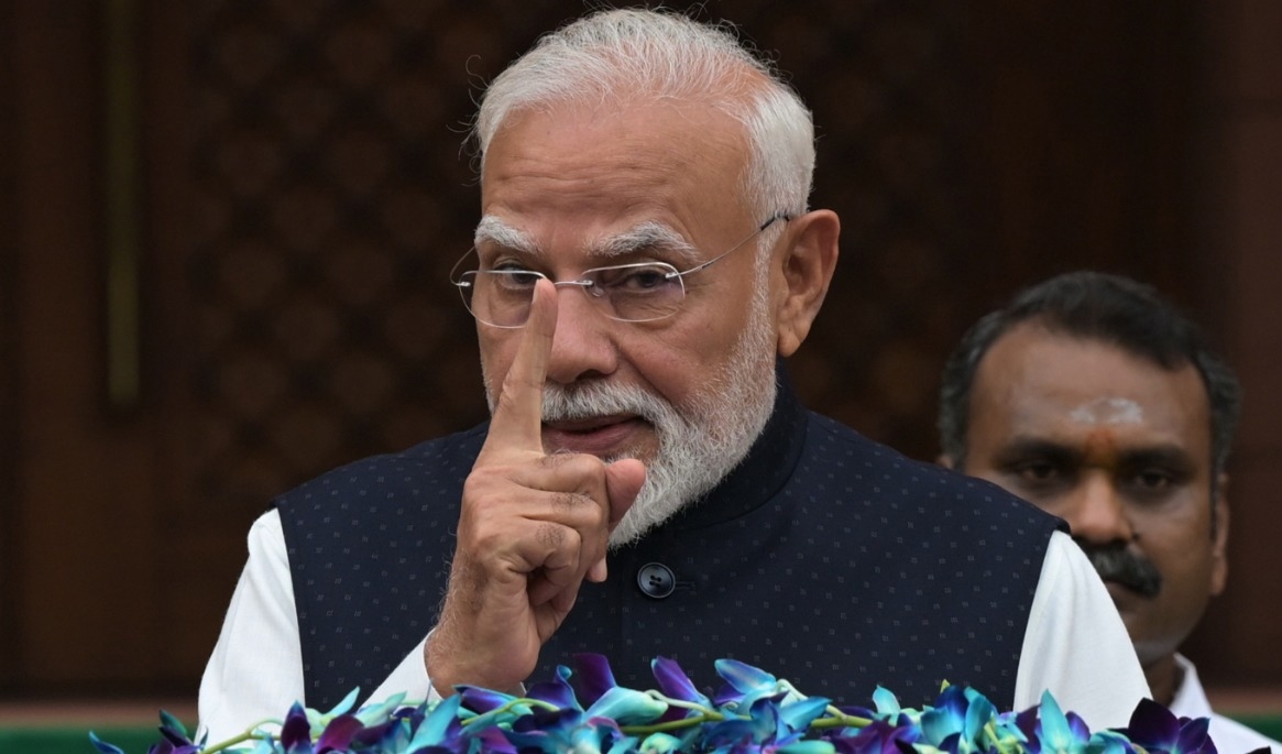Indiens premiärminister Narendra Modi tidigare i juli. Foto: Sanjeev Rastogi/AP/TT