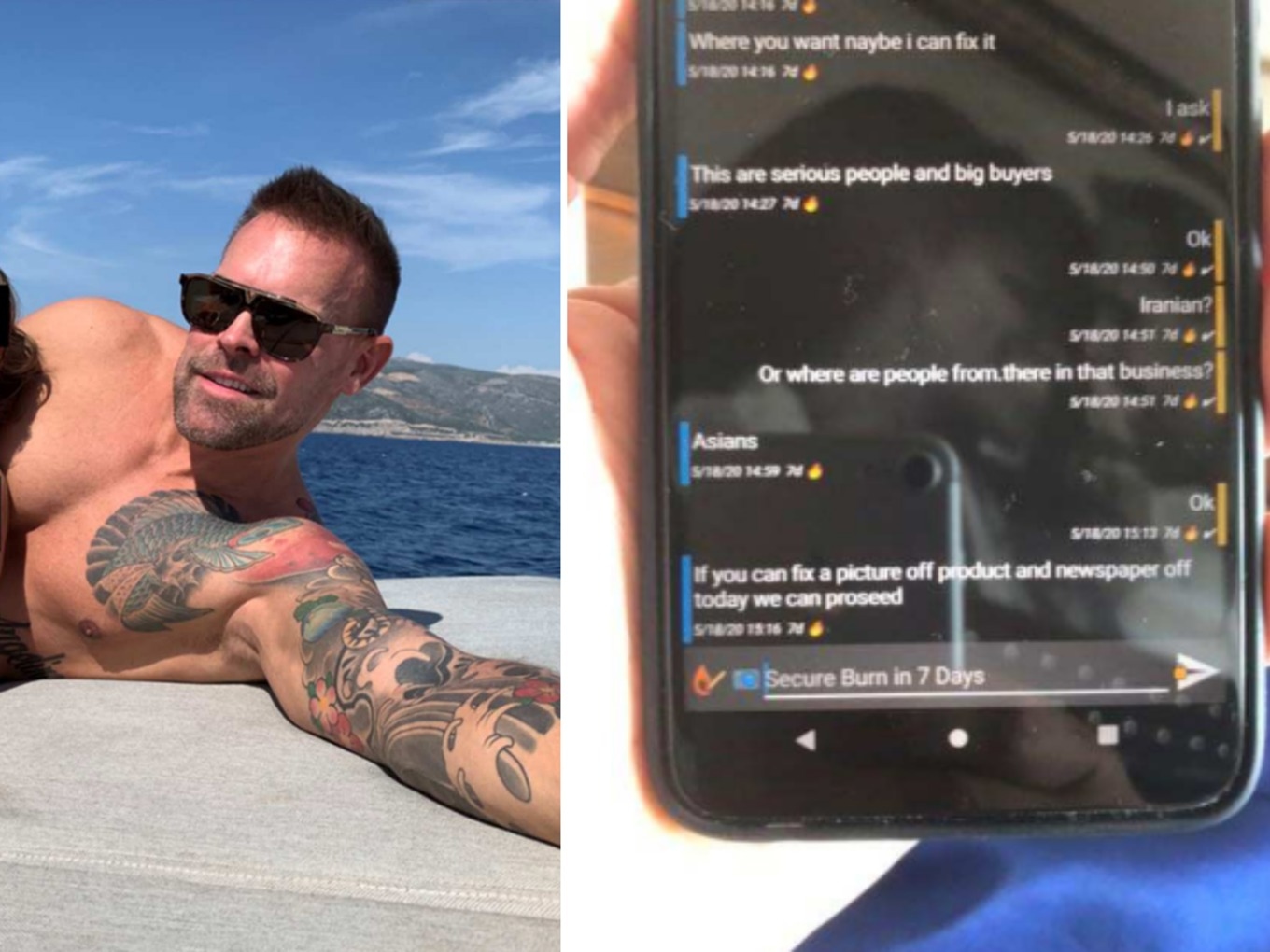 En stor del av bevisningen mot Jonas Falk består av meddelanden från krypterade chattar. Foto: Polisens förundersökning