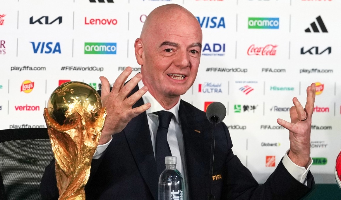 Fifas ordförande Gianni Infantino. Arkivbild. Foto: Eduardo Verdugo/AP/TT