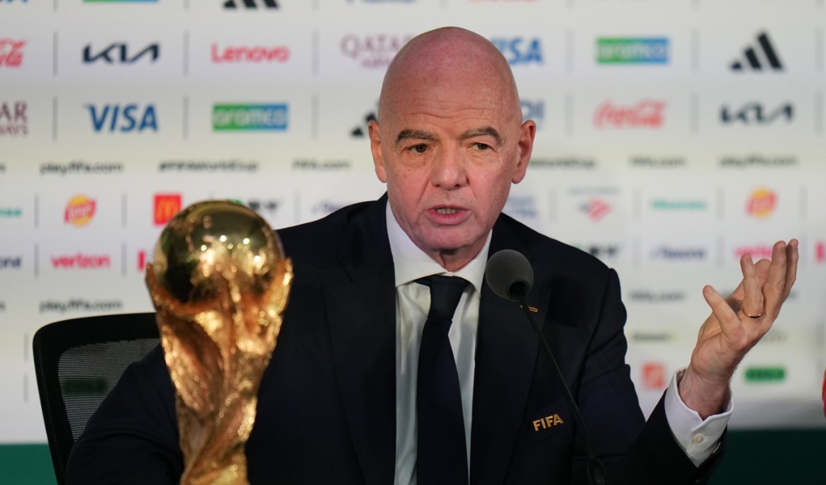 Fifas ordförande Gianni Infantino. Arkivbild. Foto: Eduardo Verdugo/AP/TT