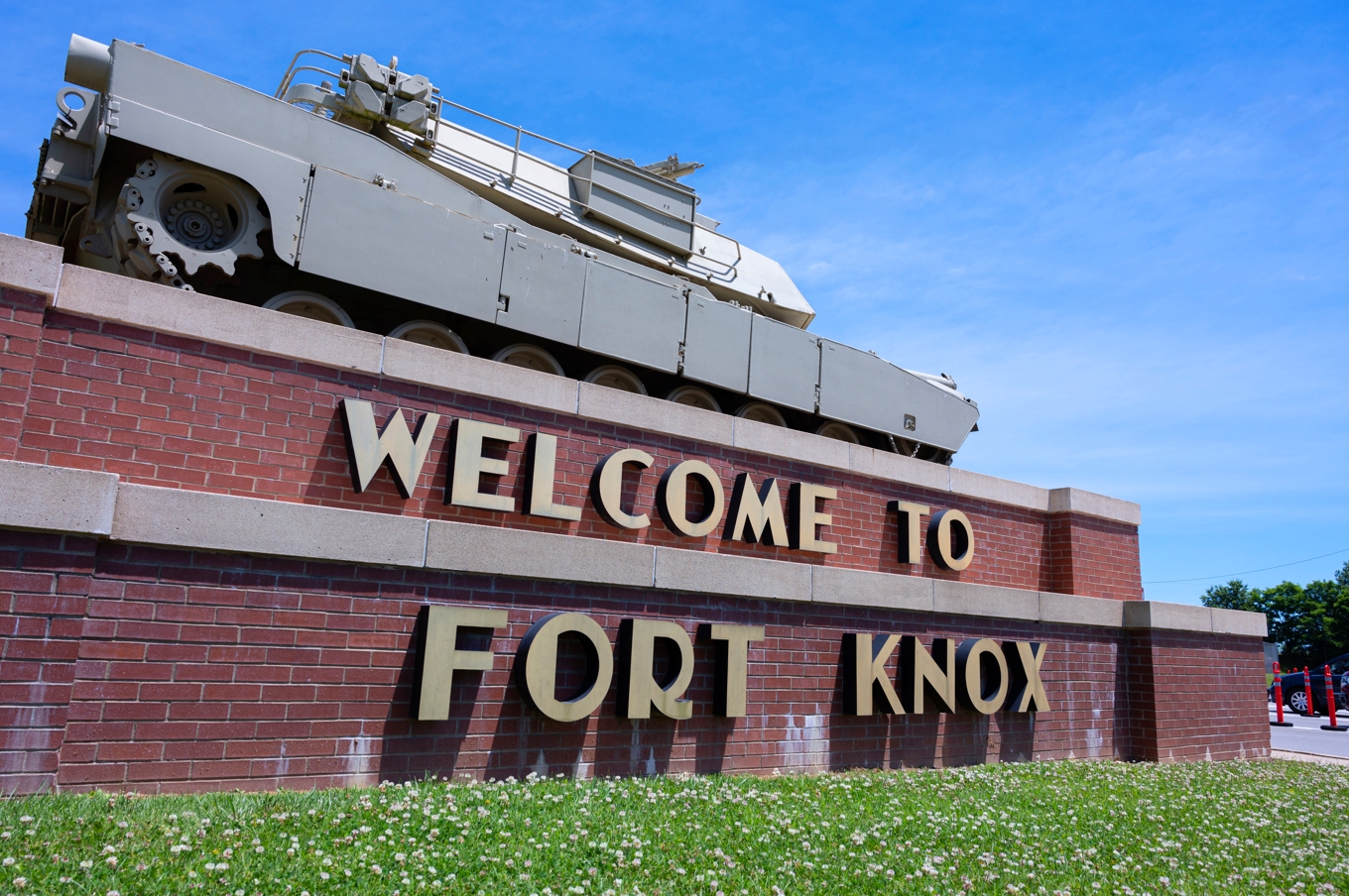 Fort Knox är en militärbas i Kentucky. Här finns en stor del av den federala guldreserven. Fästningen byggdes 1936 och kallas The Gold Vault. Foto: Jon Cherry/Getty Images