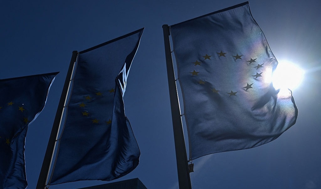 ECB:s högkvarter i Frankfurt. Förre ECB-chefen Mario Draghi har öppnat för ett kompromissande med unionens ”frihet”. Foto: Kirill Kudryavtsev/AFP via Getty Images