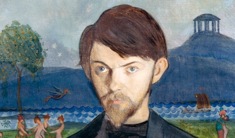 Ett självporträtt. Ivar Arosenius (1878–1909) liv blev kort. Hans dotter, som ”Kattresan” är tillägnad, blev dock närmare 100 år. Foto: Göteborgs konstmuseum/Wikimedia Commons