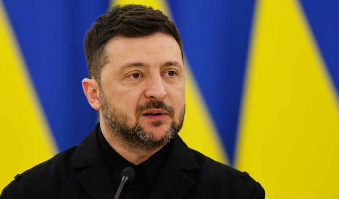 Ukrainas president Volodymyr Zelenskyj. Foto: Mindaugas Kulbis/AP/TT