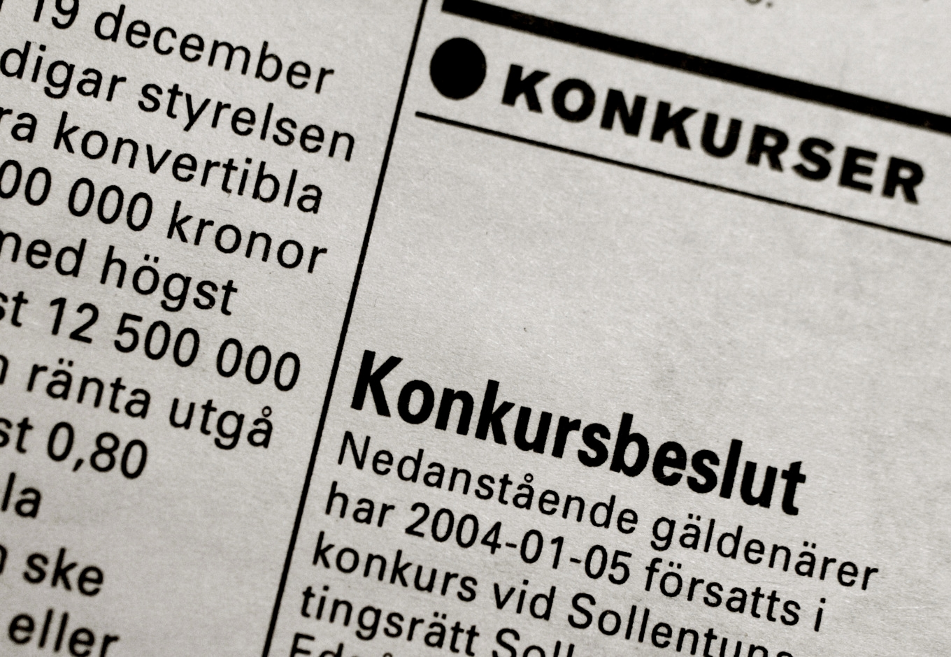Kreditupplysningsföretaget UC presenterar ny statistik om företagskonkurser. Foto: Jessica Gow/TT