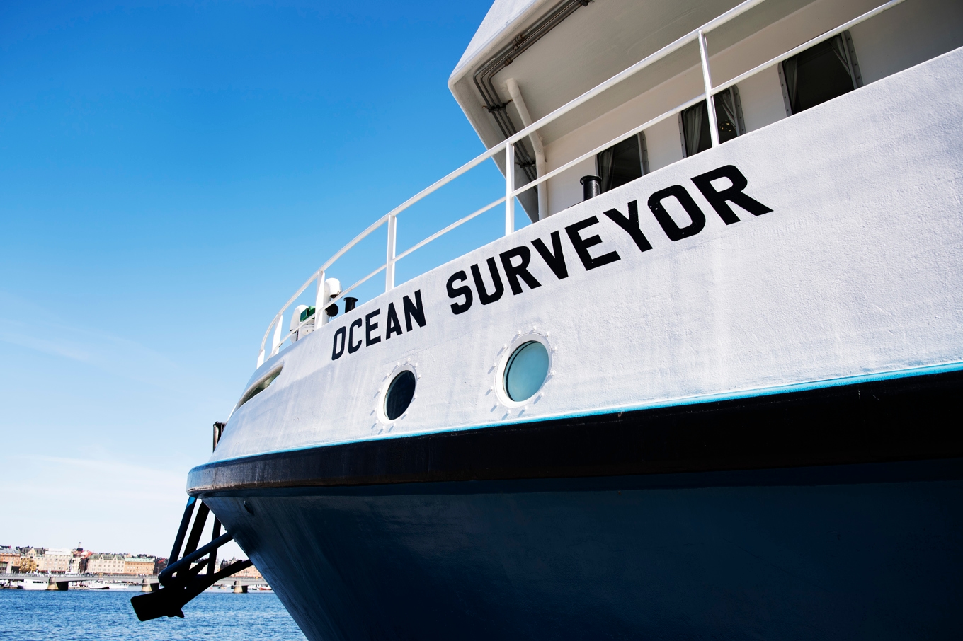 SGU:s undersökningsfartyg Ocean Surveyor. Bilden togs under våren 2025 i Stockholm. Arkivbild. Foto: Viktoria Bank/TT
