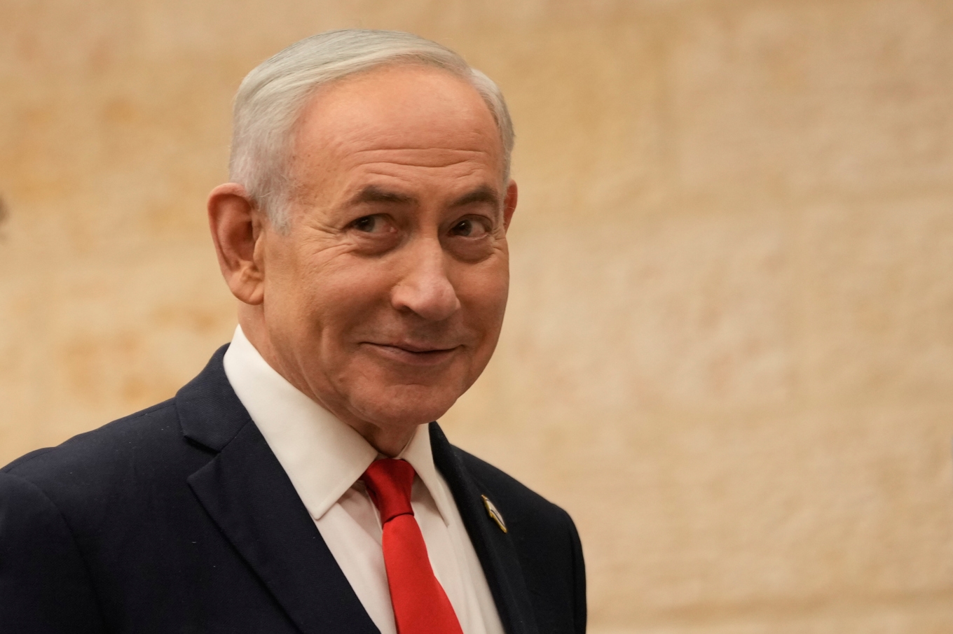 Israels premiärminister Benjamin Netanyahu i Jerusalem på måndagen. Foto: Ohad Zwigenberg/AP/TT
