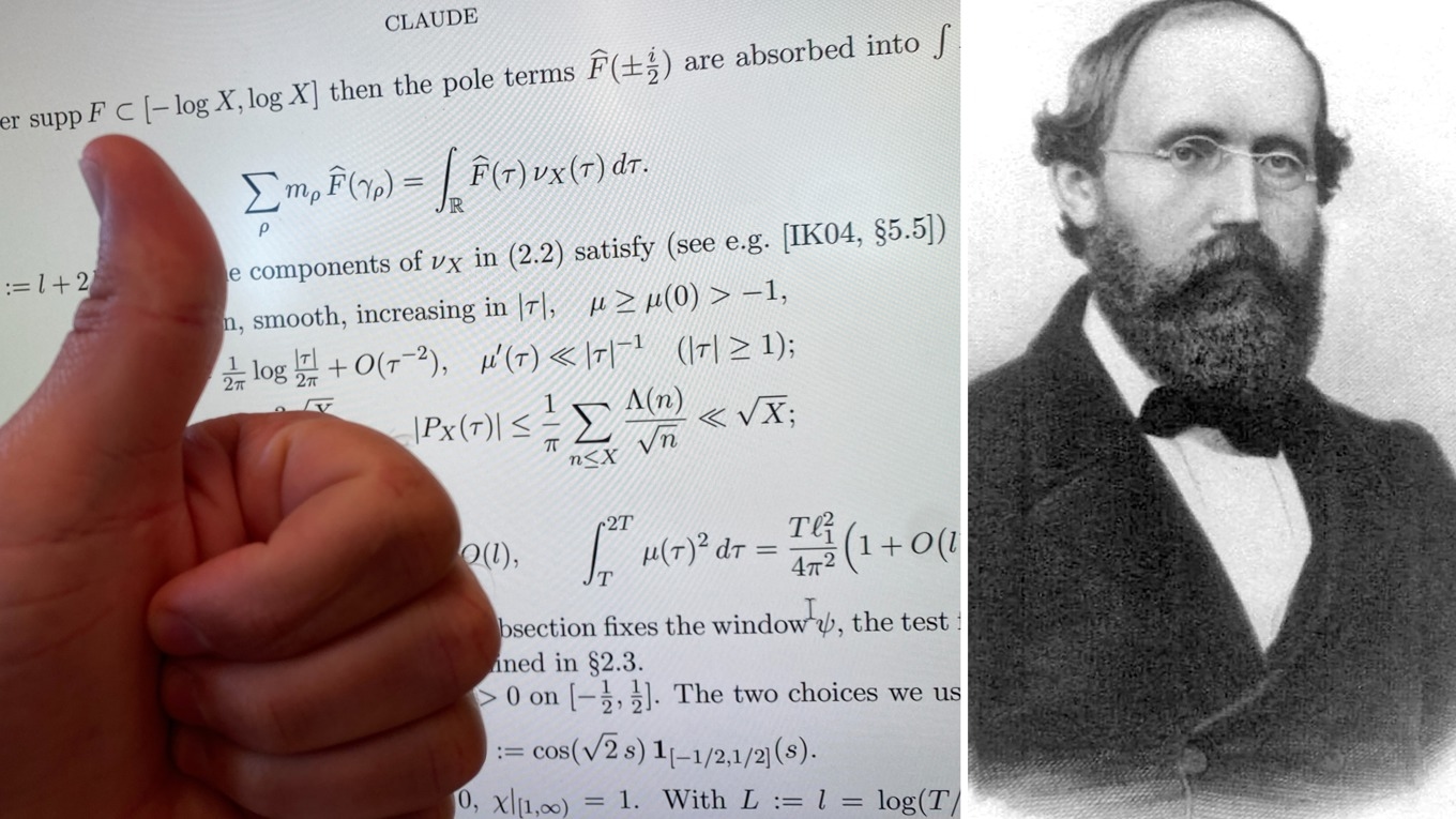 Claude tvivlade, men med hjälp av mänsklig envishet och uppmuntran kom AI-modellen vidare med ett problem som den tyske matematikern Bernhard Riemann beskrev på 1800-talet. Foto: Gustav Sjöholm/TT, Smithsonian.