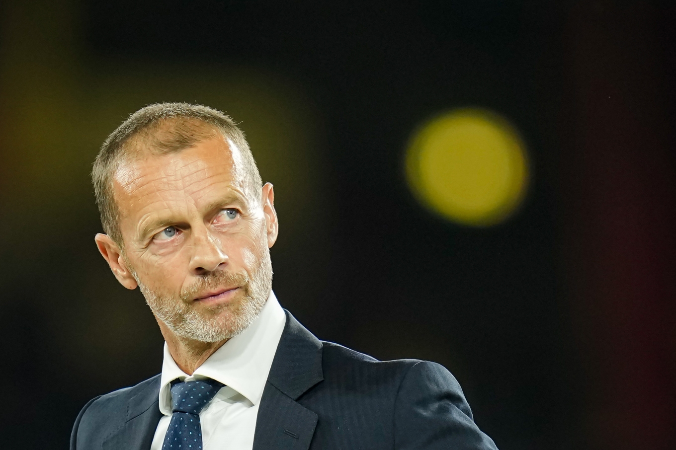 Uefas ordförande Aleksander Ceferin. Bild från tidigare i augusti. Foto: Darko Bandic/AP/TT