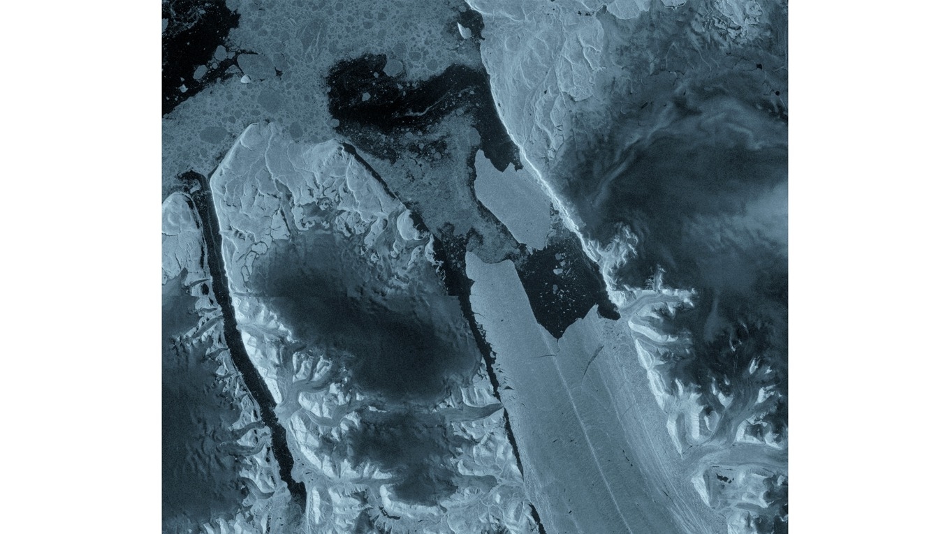 Forskarna beskriver isberget som brutit sig bort som en dramatisk förändring. Foto: ESA