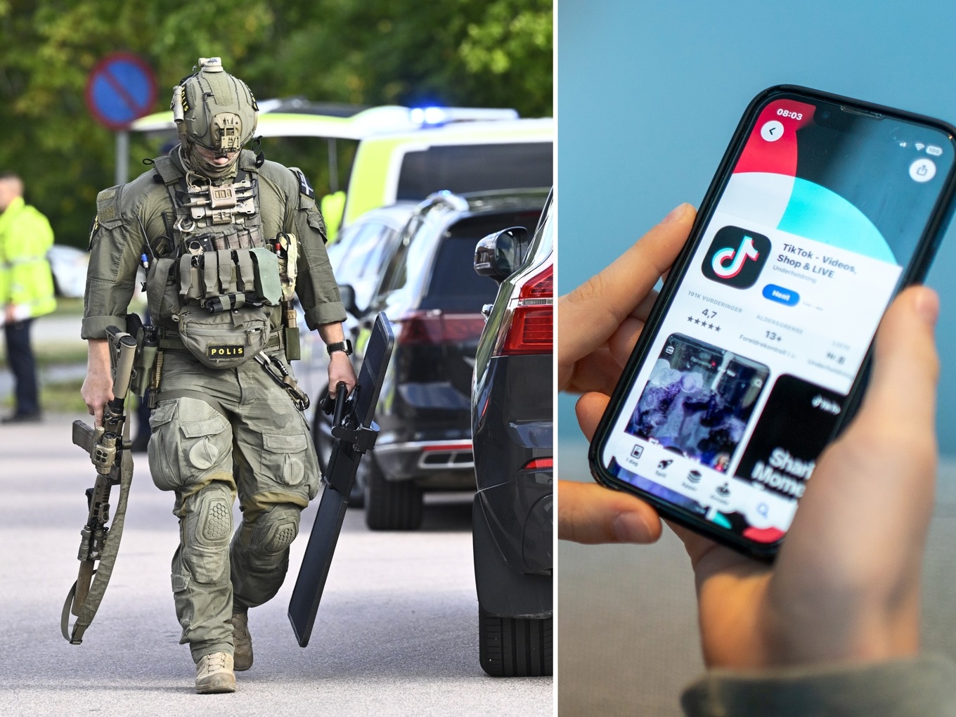 Tiktok har hamnat i fokus. Bilden är ett montage. Arkivbild. Foto: TT