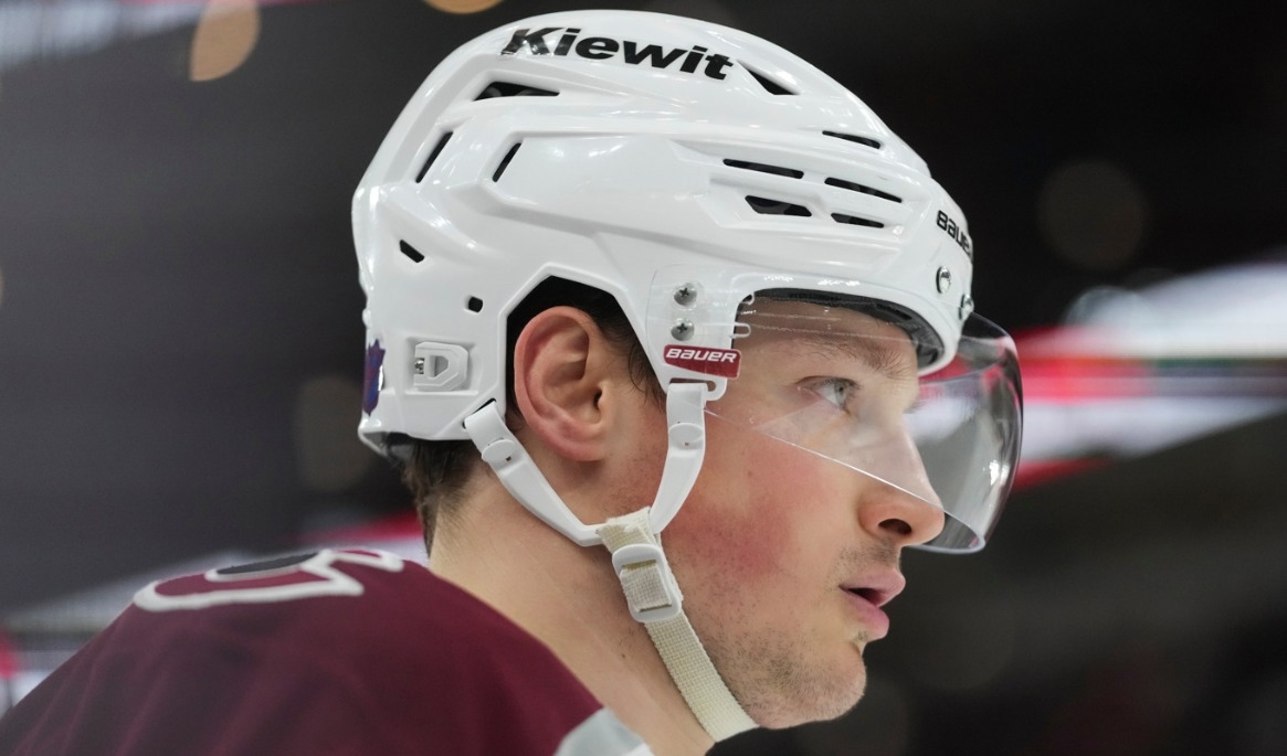 Cale Makar under en match i mars i år. Foto: Erin Hooley/AP/TT
